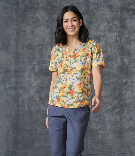 LLBean Organic Cotton Tee Women J46J5692 Clothing Bay Leaf Dot