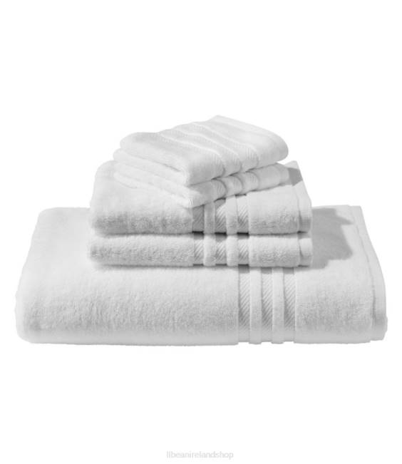 LLBean Organic Cotton Towel Unisex J46J7254 Bath White