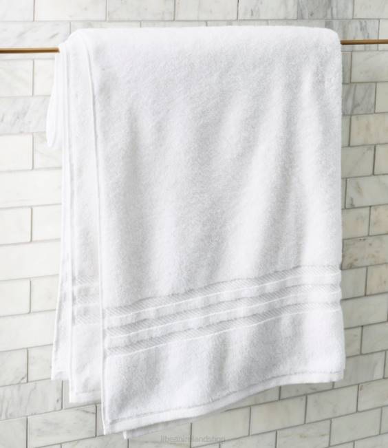 LLBean Organic Cotton Towel Unisex J46J7324 Bath Surf Blue