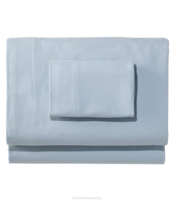 LLBean Organic Flannel Sheet Collection Unisex J46J5616 Bedding Foggy Blue