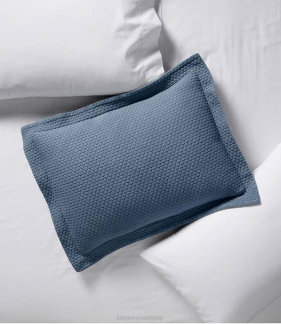 LLBean Organic Honeycomb Matelasse Sham Unisex J46J4418 Bedding Slate Blue