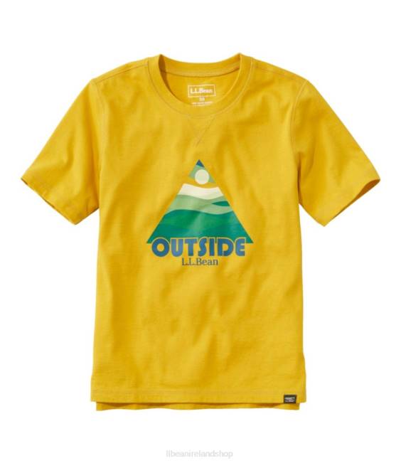 LLBean Organic Short-Sleeve Tee Kids J46J3319 Clothing Golden Lemon Outside