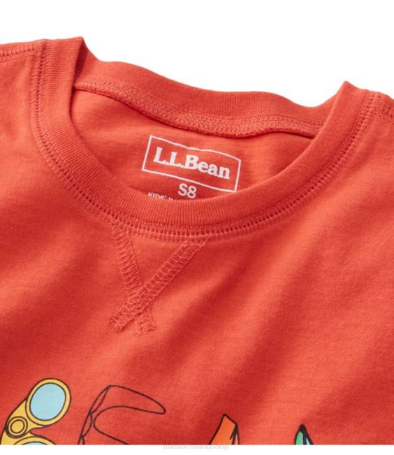 LLBean Organic Short-Sleeve Tee Kids J46J446 Clothing Yellow Sun Camp Life Vibes