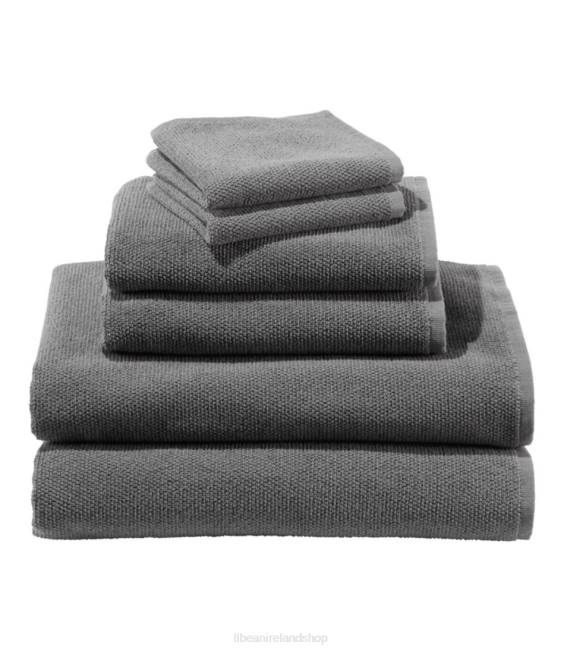 LLBean Organic Textured Cotton Towel Set Unisex J46J4394 Bath Feldspar