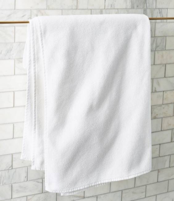 LLBean Organic Textured Cotton Towel Set Unisex J46J6824 Bath Antique White