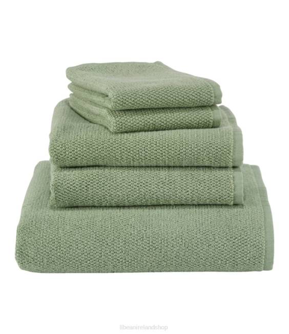 LLBean Organic Textured Cotton Towel Unisex J46J6267 Bath Antique Pine