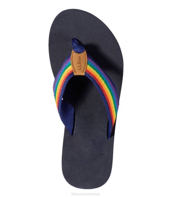 LLBean Original Maine Isle Flip-Flops Women J46J3711 Footwear Classic Navy Whale/Blue Haze