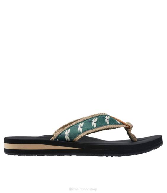 LLBean Original Maine Isle Flip-Flops Women J46J6694 Footwear Dragonfly/Pine