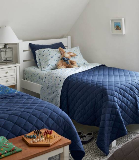 LLBean Outdoors Percale Sheet Set Unisex J46J2636 Bedding Pale Blue