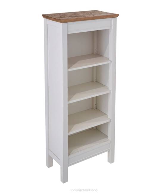 LLBean Painted Farmhouse Four-Shelf Bookcase Wood Top Unisex J46J2854 Indoor Furniture Paperwhite