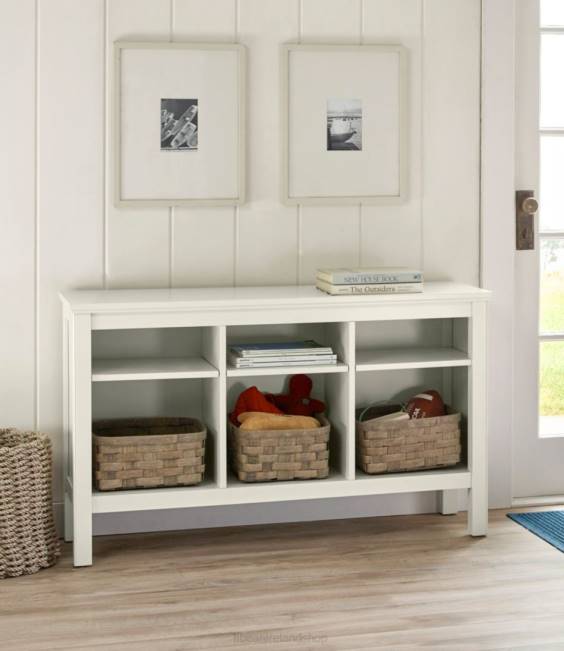 LLBean Painted Farmhouse Storage Console Unisex J46J2851 Indoor Furniture Paperwhite