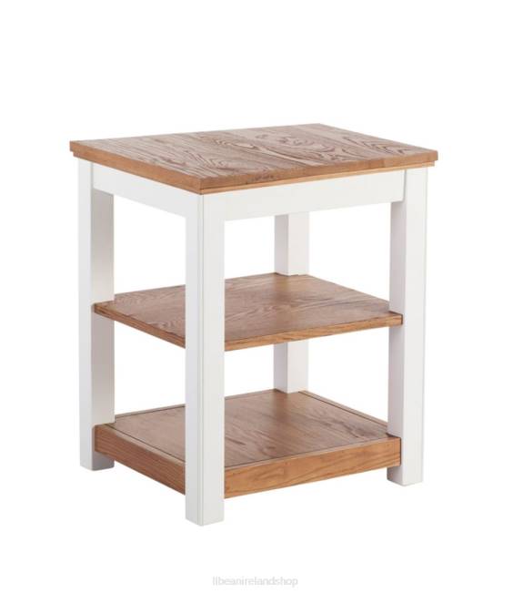 LLBean Painted Farmhouse Two-Shelf End Table Wood Top Unisex J46J2876 Indoor Furniture Paperwhite