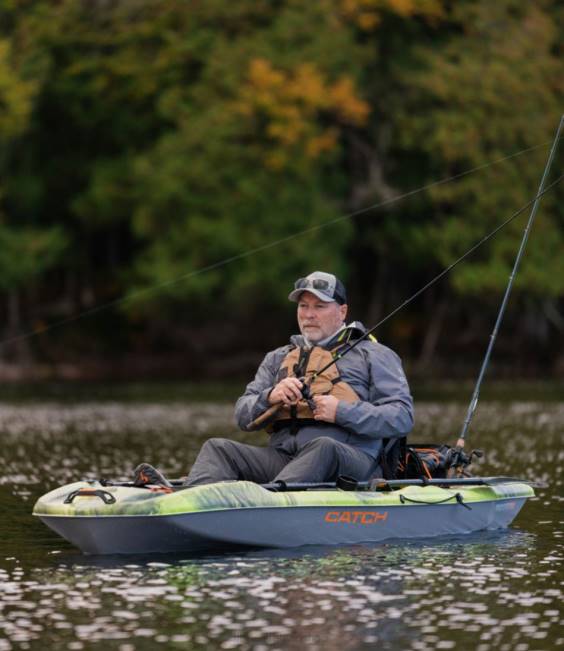 LLBean Pelican Catch Mode 110 Fishing Kayak Unisex J46J2082 Water Sports Granite/Magnetic Grey