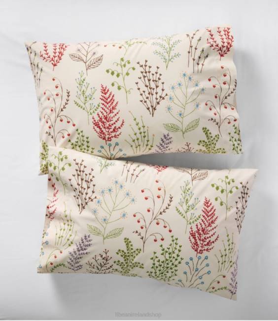 LLBean Percale Sheet Collection Unisex J46J2457 Bedding Botanical Floral