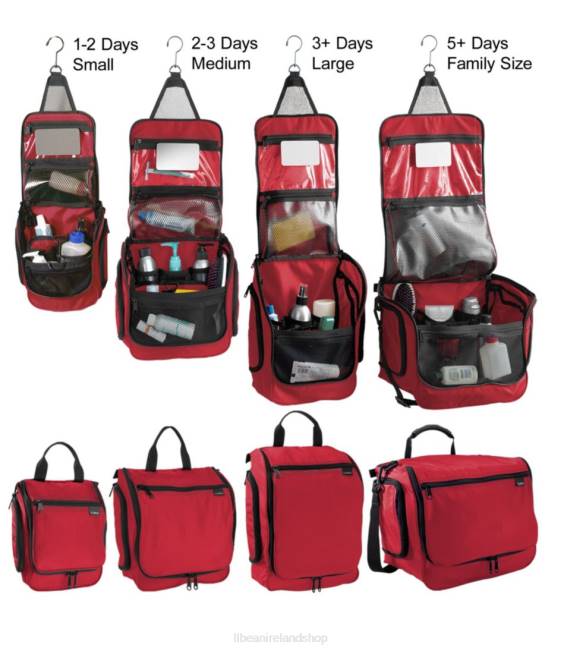 LLBean Personal Organizer Toiletry Bag Unisex J46J5407 Accessories Red Buffalo Plaid