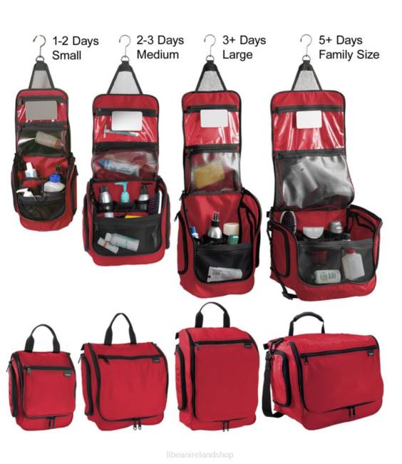 LLBean Personal Organizer Toiletry Bag Unisex J46J6745 Accessories Red Buffalo Plaid