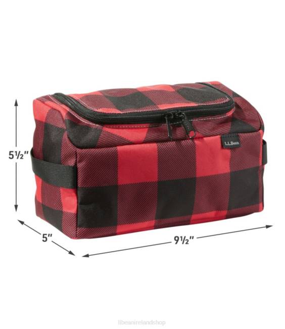 LLBean Personal Organizer Toiletry Kit Print Unisex J46J2382 Accessories Red Buffalo Plaid