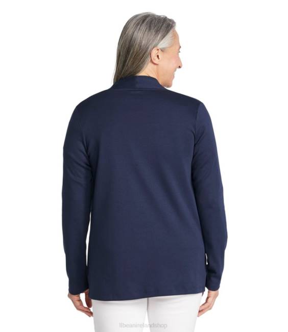 LLBean Pima Cotton Open Cardigan Women J46J12 Clothing Warm Teal