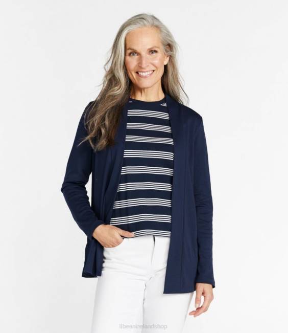 LLBean Pima Cotton Open Cardigan Women J46J6871 Clothing Black