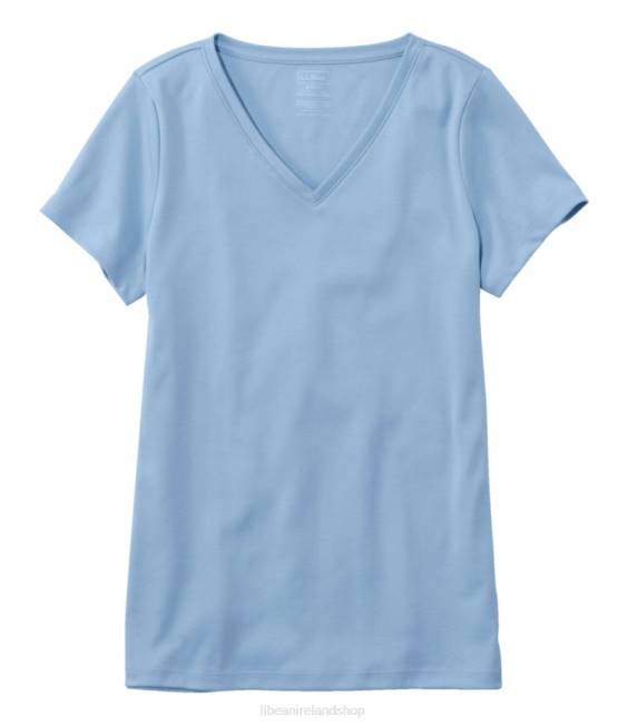 LLBean Pima Cotton Shaped V-Neck Women J46J5647 Clothing Lake