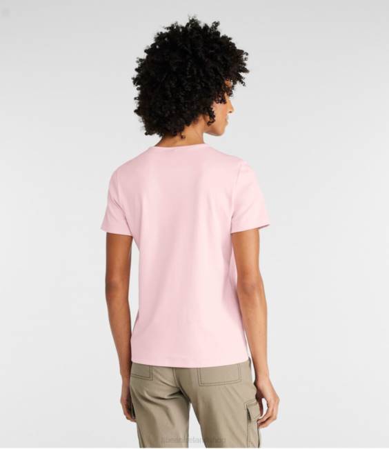 LLBean Pima Cotton Tee Women J46J2930 Clothing Pale Rose