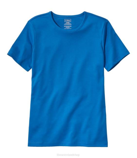LLBean Pima Cotton Tee Women J46J4568 Clothing Capri Blue
