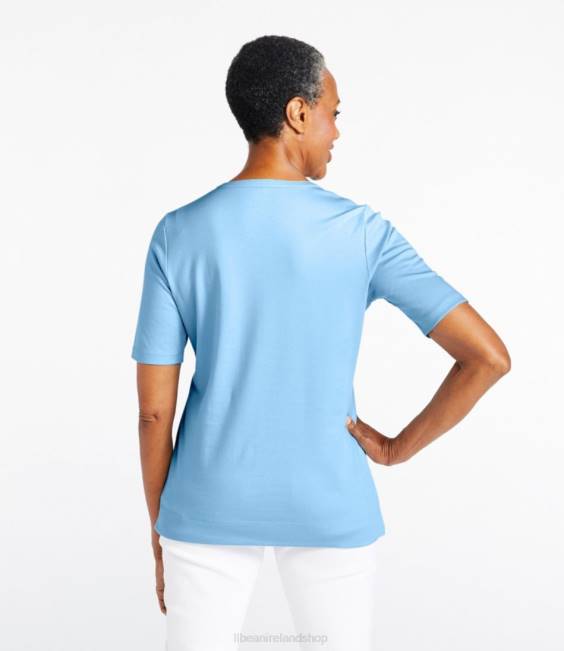 LLBean Pima Cotton Tee Women J46J5715 Clothing Raven Blue