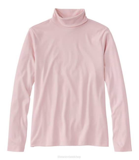 LLBean Pima Cotton Turtleneck Women J46J2970 Clothing Pale Rose