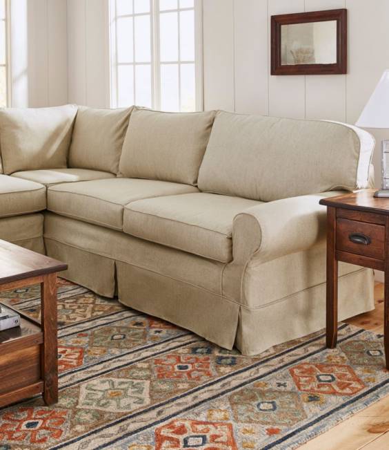 LLBean Pine Point Slipcovered Sectional Unisex J46J4544 Indoor Furniture Chambray