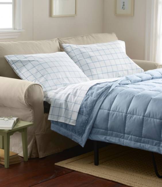 LLBean Pine Point Slipcovered Sleeper Sofa Unisex J46J2906 Indoor Furniture Linen Beige