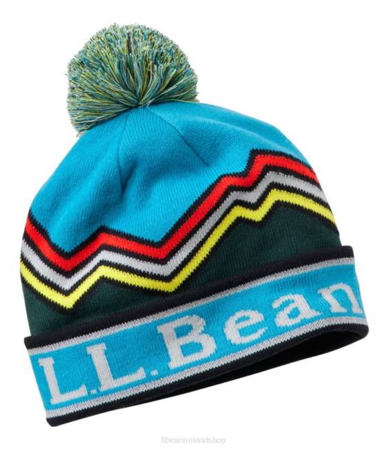 LLBean Pom Hat Kids J46J4991 Clothing Mallard Teal Reflective