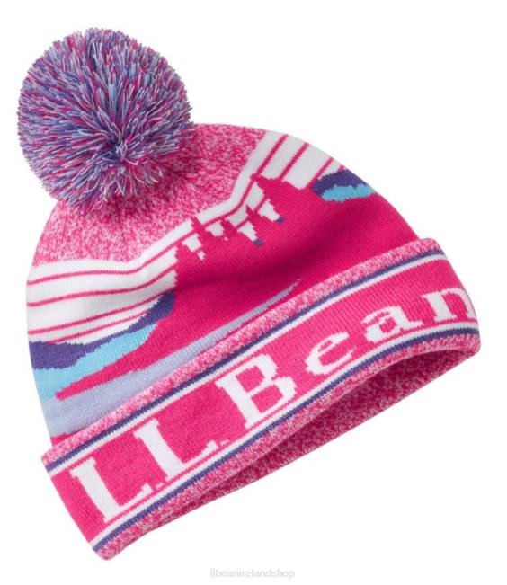 LLBean Pom Hat Kids J46J5967 Clothing Pink Berry