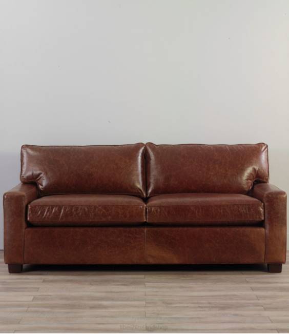 LLBean Portland Leather Sofa Unisex J46J2901 Indoor Furniture Chestnut Brown