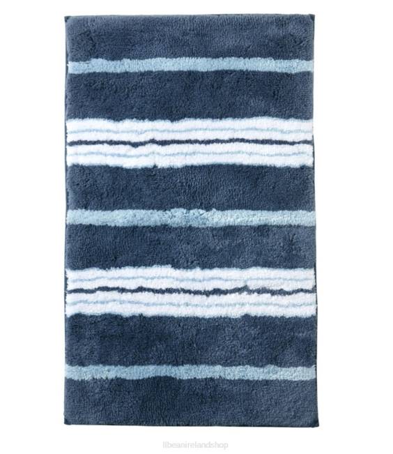LLBean Premium Cotton Bath Mat Multistripe Unisex J46J4437 Bath Slate
