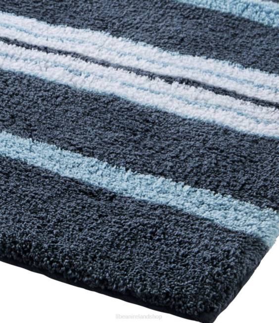 LLBean Premium Cotton Bath Mat Multistripe Unisex J46J4437 Bath Slate