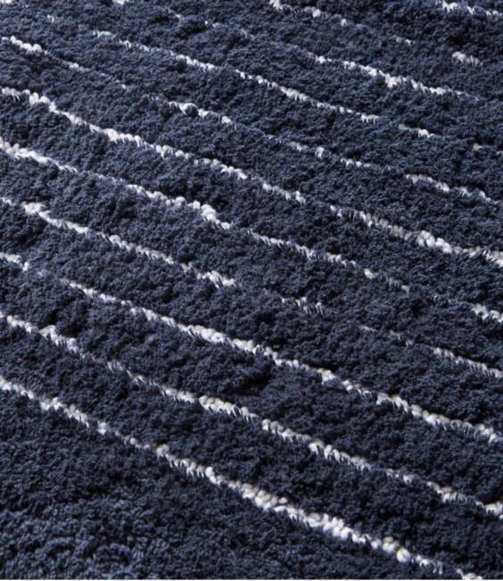 LLBean Premium Cotton Bath Mat Nautical Stripe Unisex J46J4505 Bath Navy