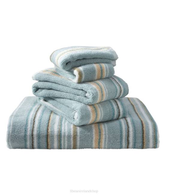 LLBean Premium Cotton Towel Set Stripe Unisex J46J4455 Bath Sand Dollar