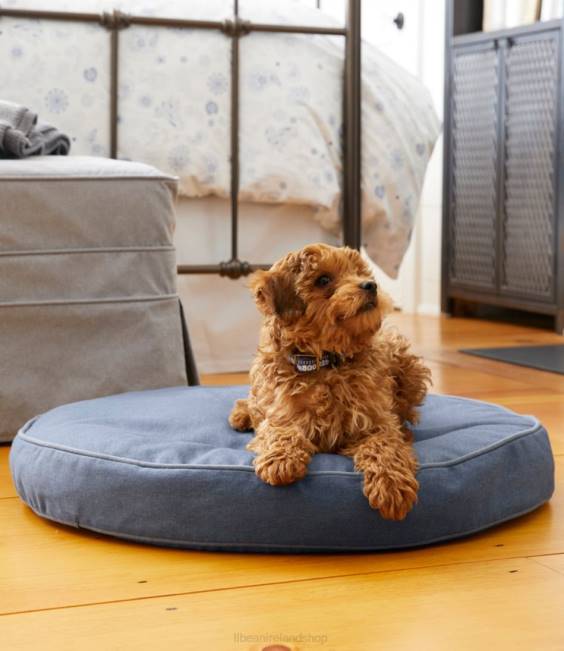 LLBean Premium Denim Dog Bed Set Unisex J46J3924 Home Goods Vintage Indigo