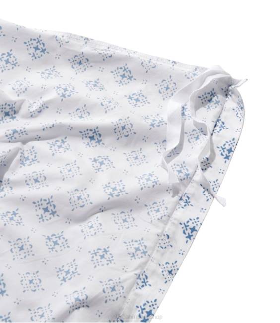 LLBean Premium Egyptian Percale Comforter Cover Collection Print Unisex J46J2789 Bedding Soft Blue