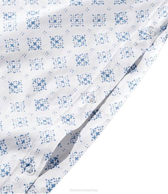 LLBean Premium Egyptian Percale Comforter Cover Collection Print Unisex J46J2789 Bedding Soft Blue