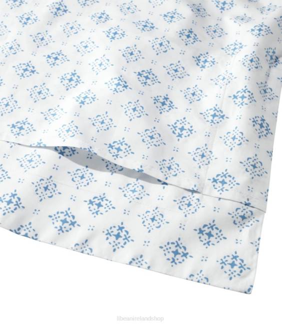 LLBean Premium Egyptian Percale Comforter Cover Collection Print Unisex J46J2789 Bedding Soft Blue