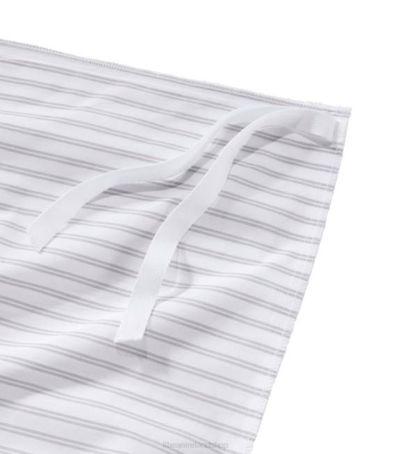 LLBean Premium Egyptian Percale Comforter Cover Collection Stripe Unisex J46J4440 Bedding Soft Gray