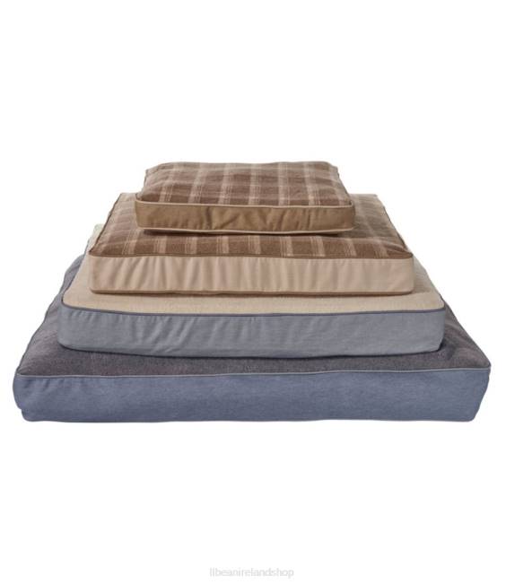 LLBean Premium Fleece Dog Bed Set Rectangular Unisex J46J5263 Home Goods Platinum