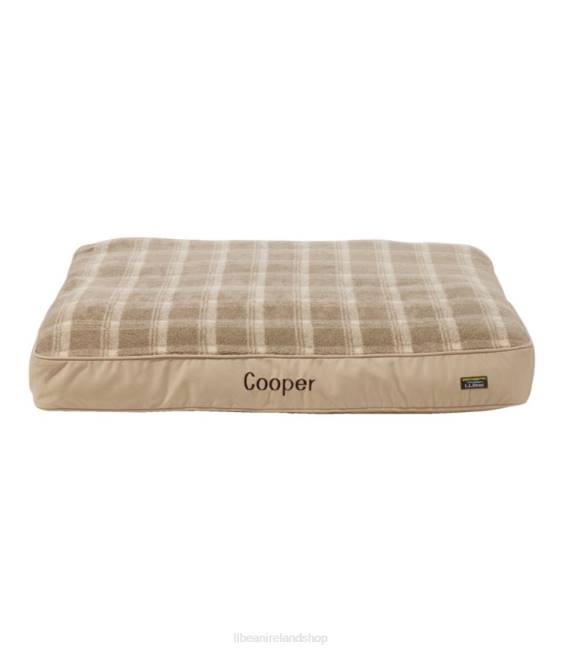 LLBean Premium Fleece Therapeutic Dog Bed Rectangular Unisex J46J2080 Home Goods Khaki