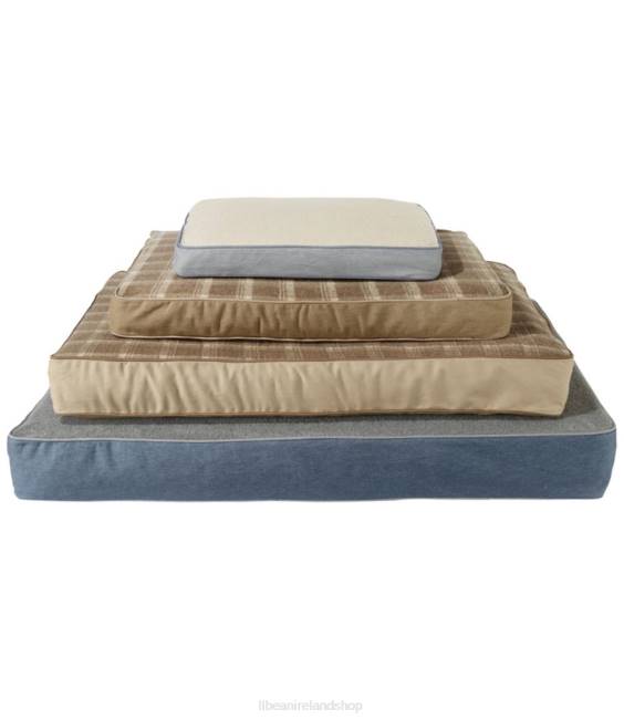 LLBean Premium Fleece Therapeutic Dog Bed Set Rectangular Unisex J46J1706 Home Goods Burlap