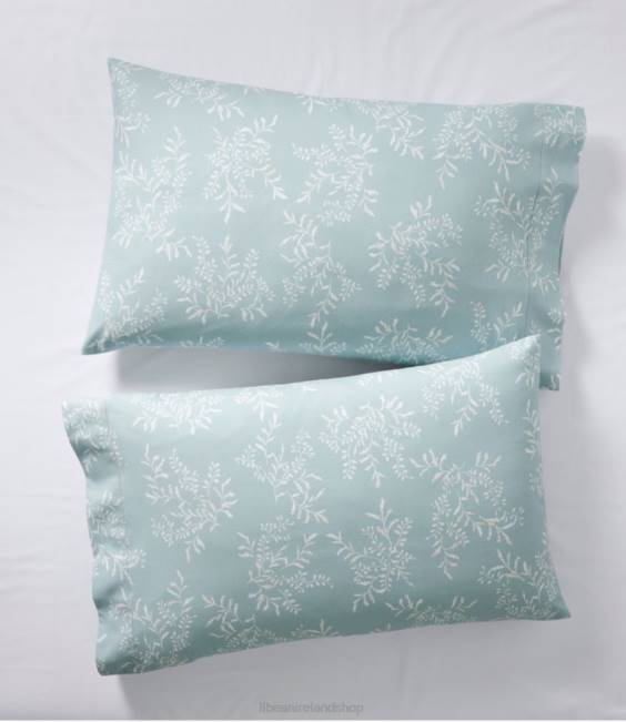 LLBean Premium Supima Flannel Sheet Collection Print Unisex J46J2702 Bedding Deep Blue Botanical