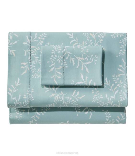 LLBean Premium Supima Flannel Sheet Collection Print Unisex J46J4484 Bedding Bluegrass Botanical