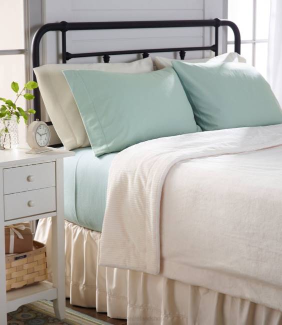 LLBean Premium Supima Flannel Sheet Collection Unisex J46J4353 Bedding Sandbar