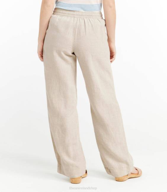 LLBean Premium Washable Linen Pull-On Pants Women J46J31 Clothing Classic Navy