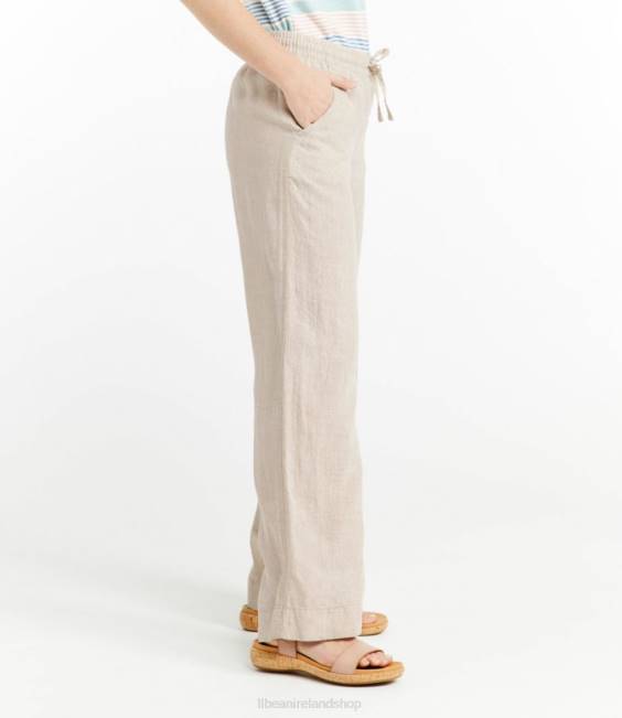 LLBean Premium Washable Linen Pull-On Pants Women J46J4594 Clothing Bright Mariner